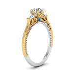 Load image into Gallery viewer, Multi Gold 3 Stone Baguette Ring
