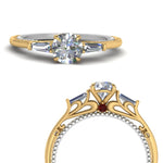 Load image into Gallery viewer, Multi Gold 3 Stone Baguette Ring
