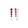 Load image into Gallery viewer, multi-pink-sapphire-chain-stud-earrings-in-rose-gold-FDEAR11134GSADRPI-NL-RG