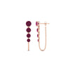 Load image into Gallery viewer, multi-pink-sapphire-chain-stud-earrings-in-rose-gold-FDEAR11134GSADRPI-NL-RG