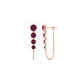Thumbnail 17 - multi-pink-sapphire-chain-stud-earrings-in-rose-gold-FDEAR11134GSADRPI-NL-RG