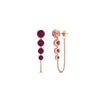 Load image into Gallery viewer, multi-pink-sapphire-chain-stud-earrings-in-rose-gold-FDEAR11134GSADRPI-NL-RG