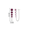 Load image into Gallery viewer, multi-pink-sapphire-chain-stud-earrings-in-white-gold-FDEAR11134GSADRPI-NL-WG