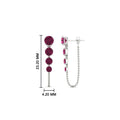 Thumbnail 47 - multi-pink-sapphire-chain-stud-earrings-in-white-gold-FDEAR11134GSADRPI-NL-WG