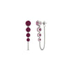 Load image into Gallery viewer, multi-pink-sapphire-chain-stud-earrings-in-white-gold-FDEAR11134GSADRPI-NL-WG