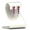 Load image into Gallery viewer, multi-pink-sapphire-chain-stud-earrings-in-white-gold-FDEAR11134GSADRPI-NL-WG