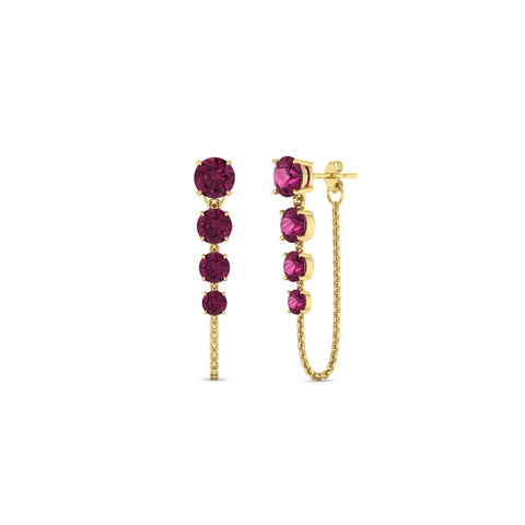 multi-pink-sapphire-chain-stud-earrings-in-yellow-gold-FDEAR11134GSADRPI-NL-YG
