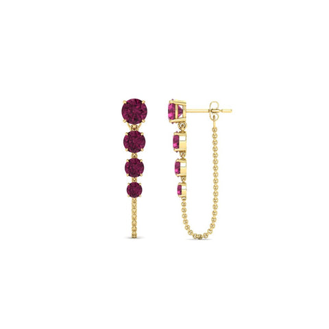 multi-pink-sapphire-chain-stud-earrings-in-yellow-gold-FDEAR11134GSADRPI-NL-YG