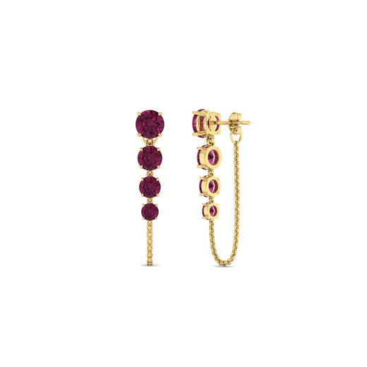 multi-pink-sapphire-chain-stud-earrings-in-yellow-gold-FDEAR11134GSADRPI-NL-YG