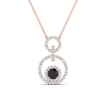 Load image into Gallery viewer, multi-ring-interlocked-diamond-pendant-with-black-diamond-in-rose-gold-FDPD10699-GBLACK-ANGLE1-NL-RG.jpg?v=1759230335
