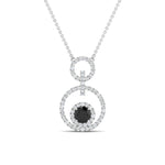 Load image into Gallery viewer, multi-ring-interlocked-diamond-pendant-with-black-diamond-in-white-gold-FDPD10699-GBLACK-ANGLE1-NL-WG.jpg?v=1759230334
