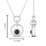 Load image into Gallery viewer, multi-ring-interlocked-diamond-pendant-with-black-diamond-in-white-gold-FDPD10699-GBLACK-ANGLE2-NL-WG-HW.jpg?v=1759230335
