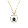 Load image into Gallery viewer, multi-ring-interlocked-diamond-pendant-with-black-diamond-in-yellow-gold-FDPD10699-GBLACK-ANGLE1-NL-YG.jpg?v=1759291658
