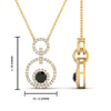 Load image into Gallery viewer, multi-ring-interlocked-diamond-pendant-with-black-diamond-in-yellow-gold-FDPD10699-GBLACK-ANGLE2-NL-YG-HW.jpg?v=1759291658