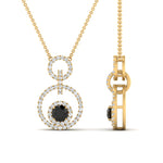 Load image into Gallery viewer, multi-ring-interlocked-diamond-pendant-with-black-diamond-in-yellow-gold-FDPD10699-GBLACK-ANGLE2-NL-YG.jpg?v=1759230335
