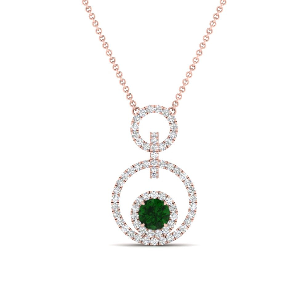 multi-ring-interlocked-diamond-pendant-with-emerald-in-rose-gold-FDPD10699-GEMGR-ANGLE1-NL-RG.jpg?v=1759230334