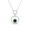 Load image into Gallery viewer, multi-ring-interlocked-diamond-pendant-with-emerald-in-white-gold-FDPD10699-GEMGR-ANGLE1-NL-WG.jpg?v=1759291658