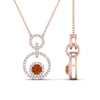 Load image into Gallery viewer, multi-ring-interlocked-diamond-pendant-with-orange-sapphire-in-rose-gold-FDPD10699-GSAOR-ANGLE2-NL-RG.jpg?v=1759291658