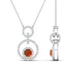 Load image into Gallery viewer, multi-ring-interlocked-diamond-pendant-with-orange-sapphire-in-white-gold-FDPD10699-GSAOR-ANGLE2-NL-WG.jpg?v=1759230334
