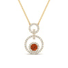 Load image into Gallery viewer, multi-ring-interlocked-diamond-pendant-with-orange-sapphire-in-yellow-gold-FDPD10699-GSAOR-ANGLE1-NL-YG.jpg?v=1759291658