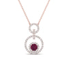 Load image into Gallery viewer, multi-ring-interlocked-diamond-pendant-with-pink-sapphire-in-rose-gold-FDPD10699-GSADRPI-ANGLE1-NL-RG.jpg?v=1759291658