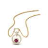 Load image into Gallery viewer, multi-ring-interlocked-diamond-pendant-with-pink-sapphire-in-yellow-gold-FDPD10699-GSADRPI-NL-YG.jpg?v=1759291658