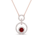 Load image into Gallery viewer, multi-ring-interlocked-diamond-pendant-with-ruby-in-rose-gold-FDPD10699-GRUDR-ANGLE1-NL-RG.jpg?v=1759230334
