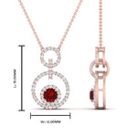 Load image into Gallery viewer, multi-ring-interlocked-diamond-pendant-with-ruby-in-rose-gold-FDPD10699-GRUDR-ANGLE2-NL-RG-HW.jpg?v=1759230335
