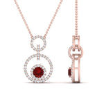 Load image into Gallery viewer, multi-ring-interlocked-diamond-pendant-with-ruby-in-rose-gold-FDPD10699-GRUDR-ANGLE2-NL-RG.jpg?v=1759230334
