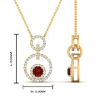 Load image into Gallery viewer, multi-ring-interlocked-diamond-pendant-with-ruby-in-yellow-gold-FDPD10699-GRUDR-ANGLE2-NL-YG-HW.jpg?v=1759230335
