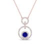 Load image into Gallery viewer, multi-ring-interlocked-diamond-pendant-with-sapphire-in-rose-gold-FDPD10699-GSABL-ANGLE1-NL-RG.jpg?v=1759291658