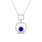 Load image into Gallery viewer, multi-ring-interlocked-diamond-pendant-with-sapphire-in-white-gold-FDPD10699-GSABL-ANGLE1-NL-WG.jpg?v=1759230334
