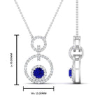 Load image into Gallery viewer, multi-ring-interlocked-diamond-pendant-with-sapphire-in-white-gold-FDPD10699-GSABL-ANGLE2-NL-WG-HW.jpg?v=1759230335
