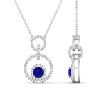 Load image into Gallery viewer, multi-ring-interlocked-diamond-pendant-with-sapphire-in-white-gold-FDPD10699-GSABL-ANGLE2-NL-WG.jpg?v=1759230335
