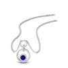 Load image into Gallery viewer, multi-ring-interlocked-diamond-pendant-with-sapphire-in-white-gold-FDPD10699-GSABL-NL-WG.jpg?v=1759291658