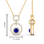 Load image into Gallery viewer, multi-ring-interlocked-diamond-pendant-with-sapphire-in-yellow-gold-FDPD10699-GSABL-ANGLE2-NL-YG-HW.jpg?v=1759230334
