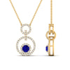 Load image into Gallery viewer, multi-ring-interlocked-diamond-pendant-with-sapphire-in-yellow-gold-FDPD10699-GSABL-ANGLE2-NL-YG.jpg?v=1759291658