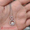 Load image into Gallery viewer, multi-ring-interlocked-lab-diamond-pendant-in-18k-white-gold-fdpd10699-1.jpg?v=1766569461