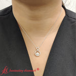 Load image into Gallery viewer, multi-ring-interlocked-lab-diamond-pendant-in-18k-white-gold-fdpd10699-2
