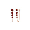 Load image into Gallery viewer, multi-ruby-chain-stud-earrings-in-rose-gold-FDEAR11134GRUDR-NL-RG