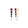 Thumbnail 11 - multi-ruby-chain-stud-earrings-in-rose-gold-FDEAR11134GRUDR-NL-RG