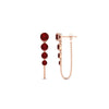 Load image into Gallery viewer, multi-ruby-chain-stud-earrings-in-rose-gold-FDEAR11134GRUDR-NL-RG