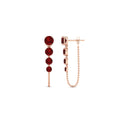 Thumbnail 12 - multi-ruby-chain-stud-earrings-in-rose-gold-FDEAR11134GRUDR-NL-RG