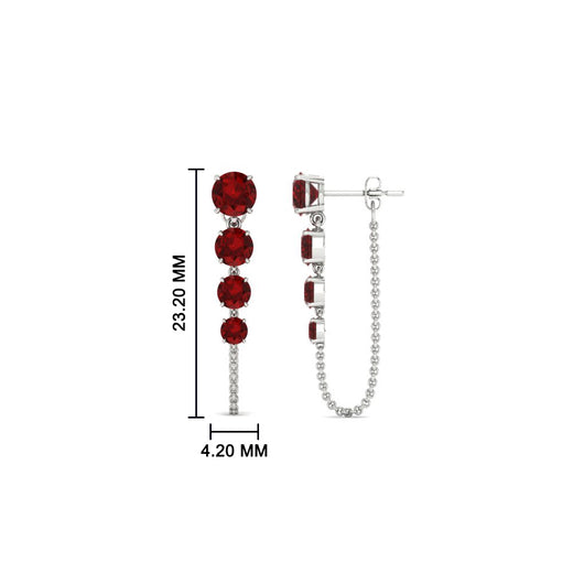 multi-ruby-chain-stud-earrings-in-white-gold-FDEAR11134GRUDR-NL-WG