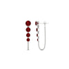 Load image into Gallery viewer, multi-ruby-chain-stud-earrings-in-white-gold-FDEAR11134GRUDR-NL-WG