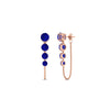 Load image into Gallery viewer, multi-sapphire-chain-stud-earrings-in-rose-gold-FDEAR11134GSABL-NL-RG