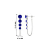 Load image into Gallery viewer, multi-sapphire-chain-stud-earrings-in-white-gold-FDEAR11134GSABL-NL-WG