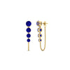 Load image into Gallery viewer, multi-sapphire-chain-stud-earrings-in-yellow-gold-FDEAR11134GSABL-NL-YG