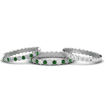 Load image into Gallery viewer, multi-stack-hexagon-diamond-eternity-band-with-emerald-in-white-gold-FD9187GEMGRANGLE5-NL-WG.jpg
