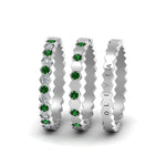 Load image into Gallery viewer, multi-stack-hexagon-diamond-eternity-band-with-emerald-in-white-gold-FD9187GEMGRANGLE5-NL-WG.jpg
